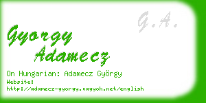 gyorgy adamecz business card